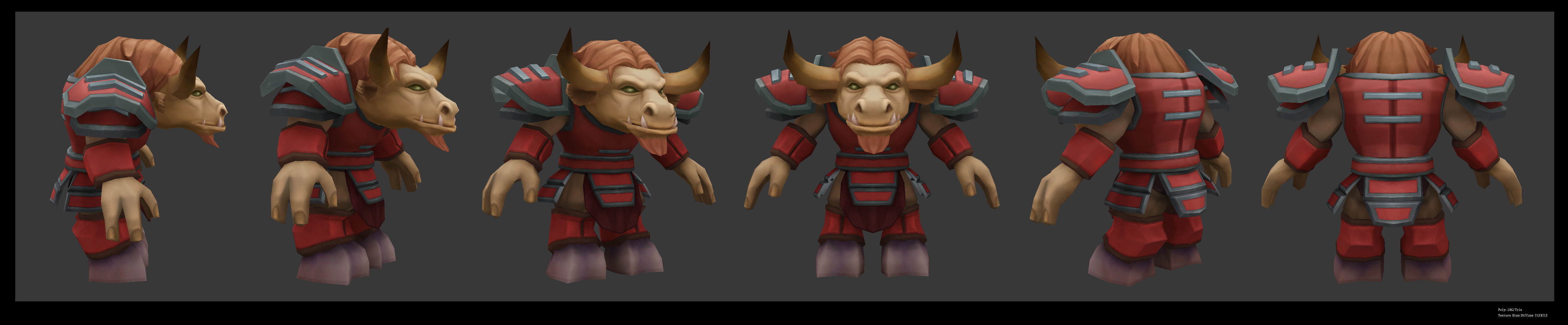 Tauren Low-poly 3D model_1