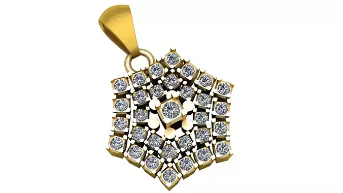 HIP HOP STYLISH DIAMOND PENDANT 3D PRINTABLE MODEL