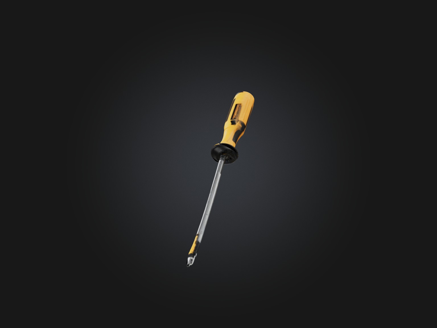 Realistic Screwdriver Model Low-poly 3D model_8