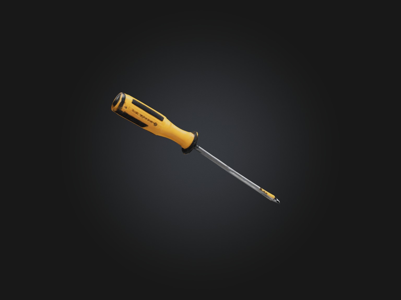 Realistic Screwdriver Model Low-poly 3D model_6