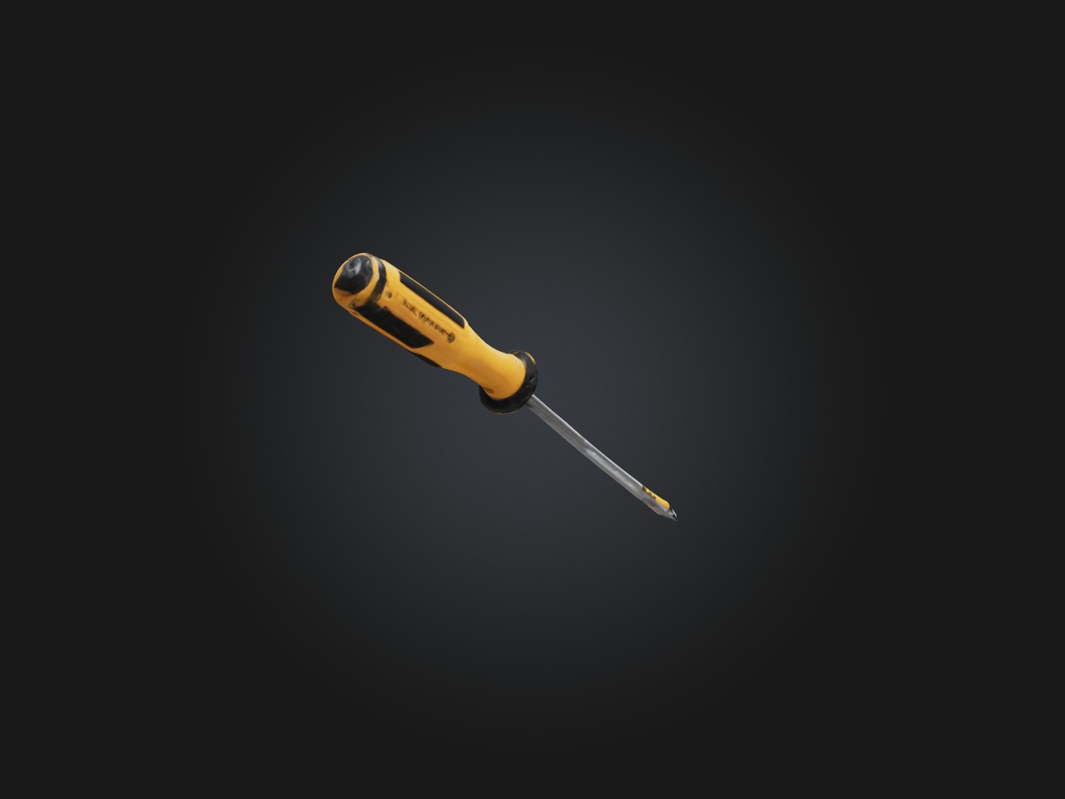 Realistic Screwdriver Model Low-poly 3D model_7