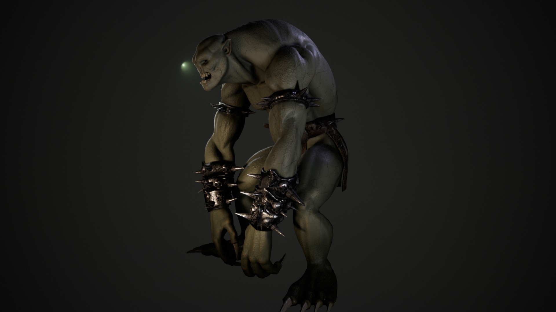 Game ready character Ogre Low-poly 3D model_5