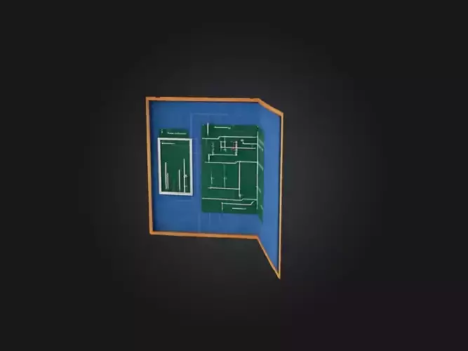 Realistic Science Project Display Board Model