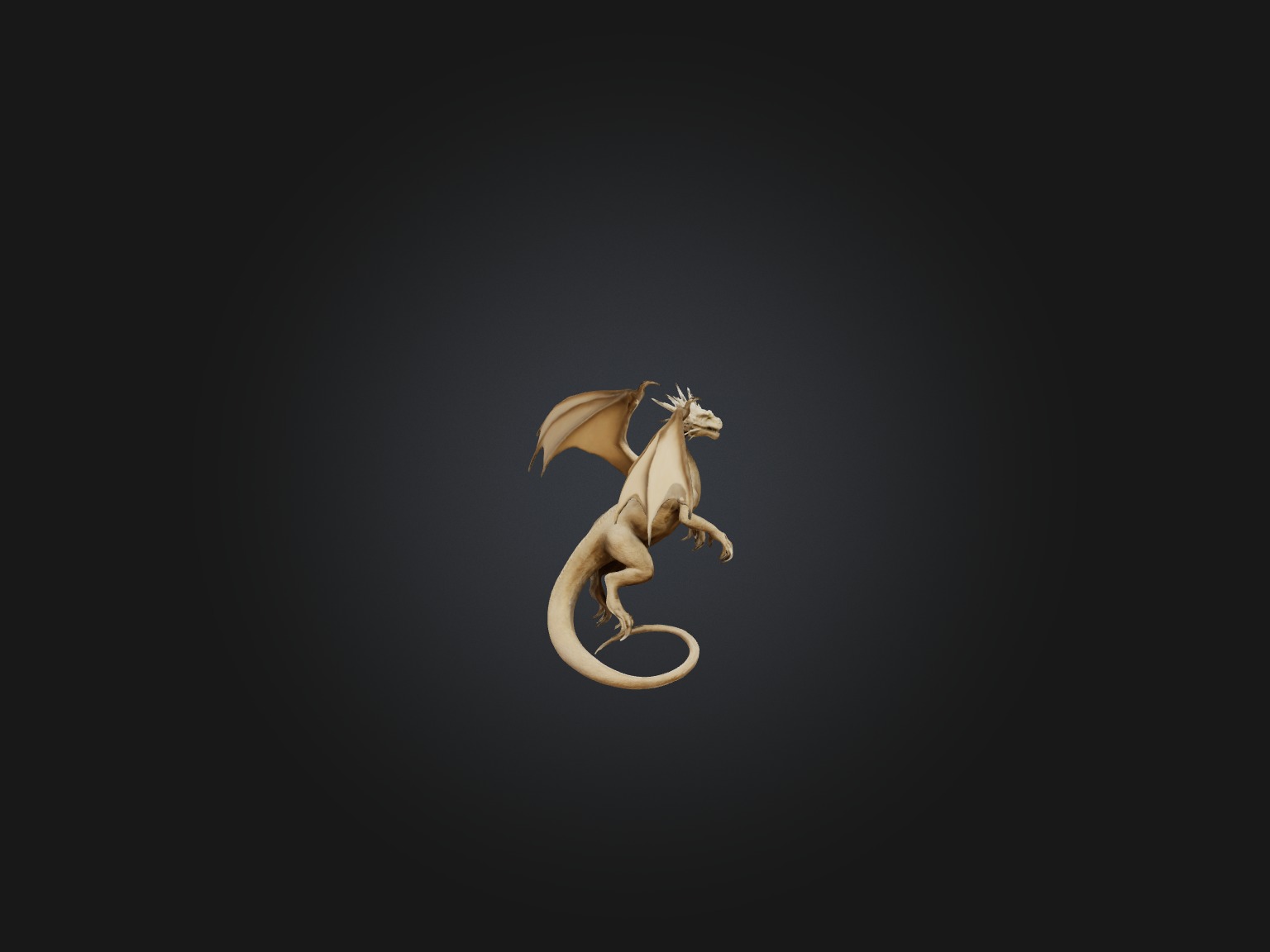 Realistic Sand Dragon Model Low-poly 3D model_8