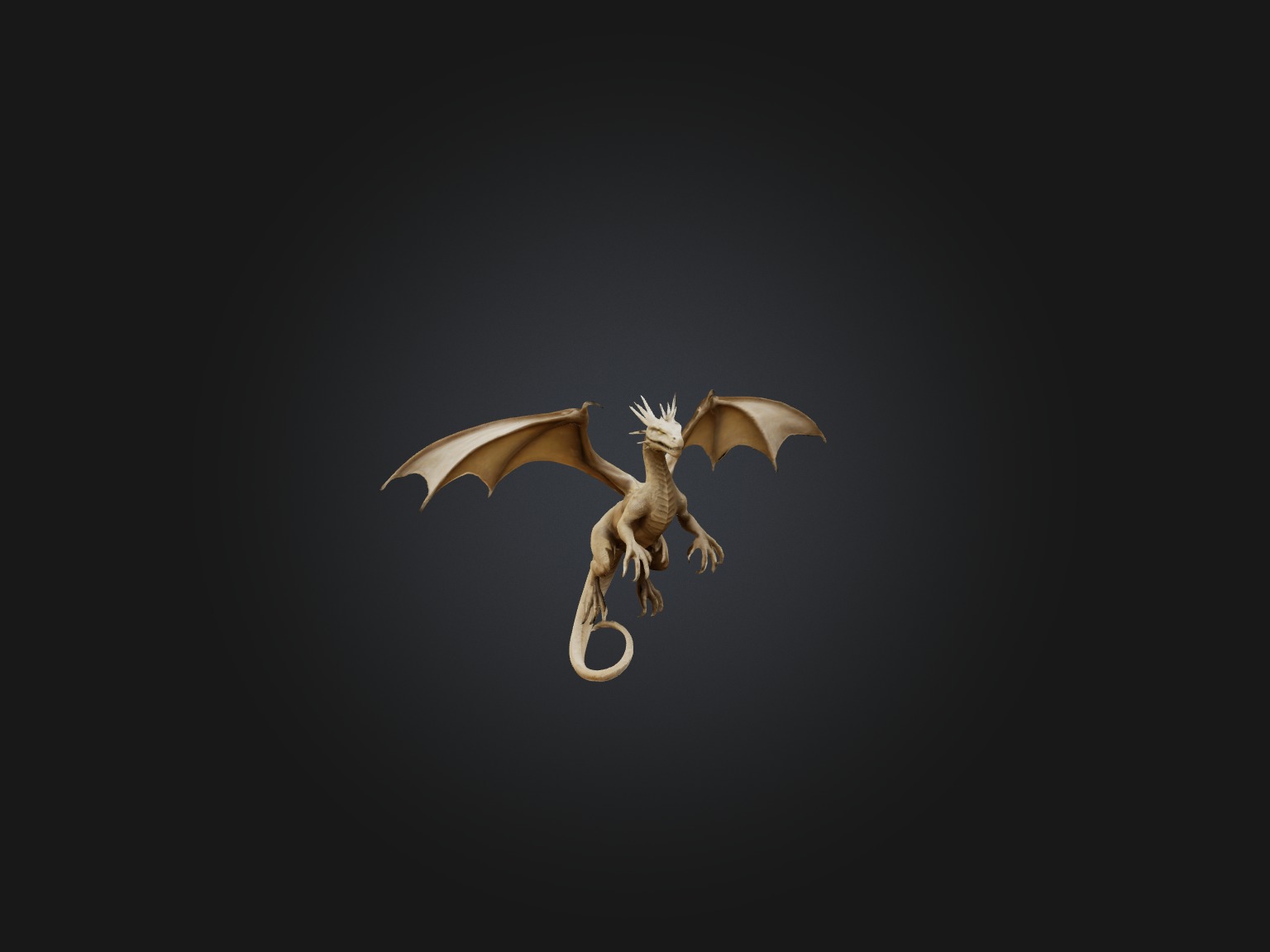 Realistic Sand Dragon Model Low-poly 3D model_5