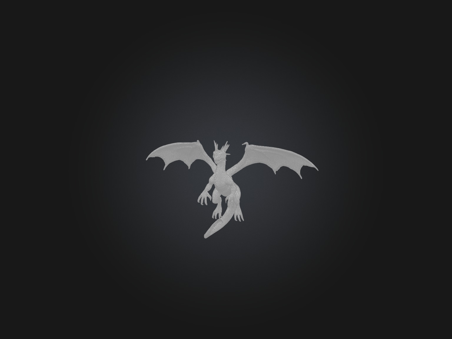 Realistic Sand Dragon Model Low-poly 3D model_3