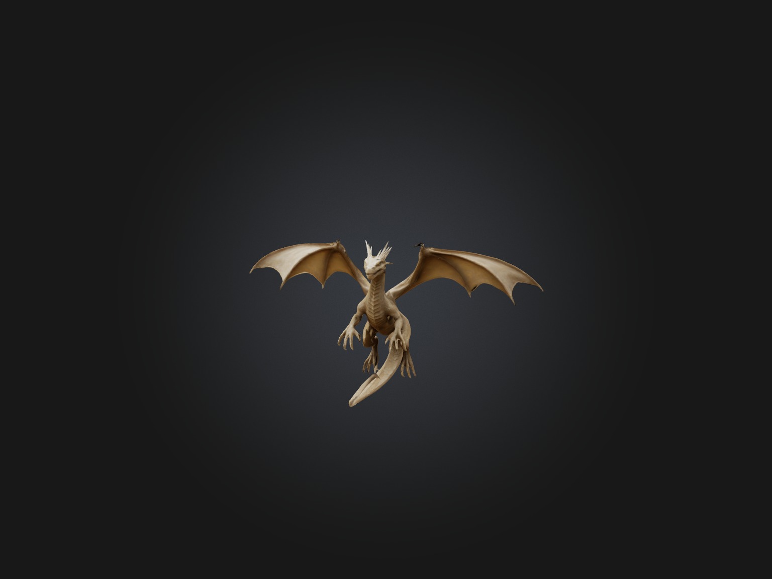 Realistic Sand Dragon Model Low-poly 3D model_2