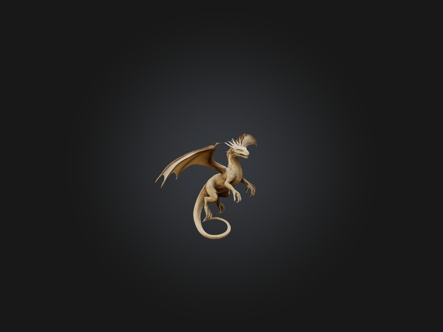 Realistic Sand Dragon Model Low-poly 3D model_6