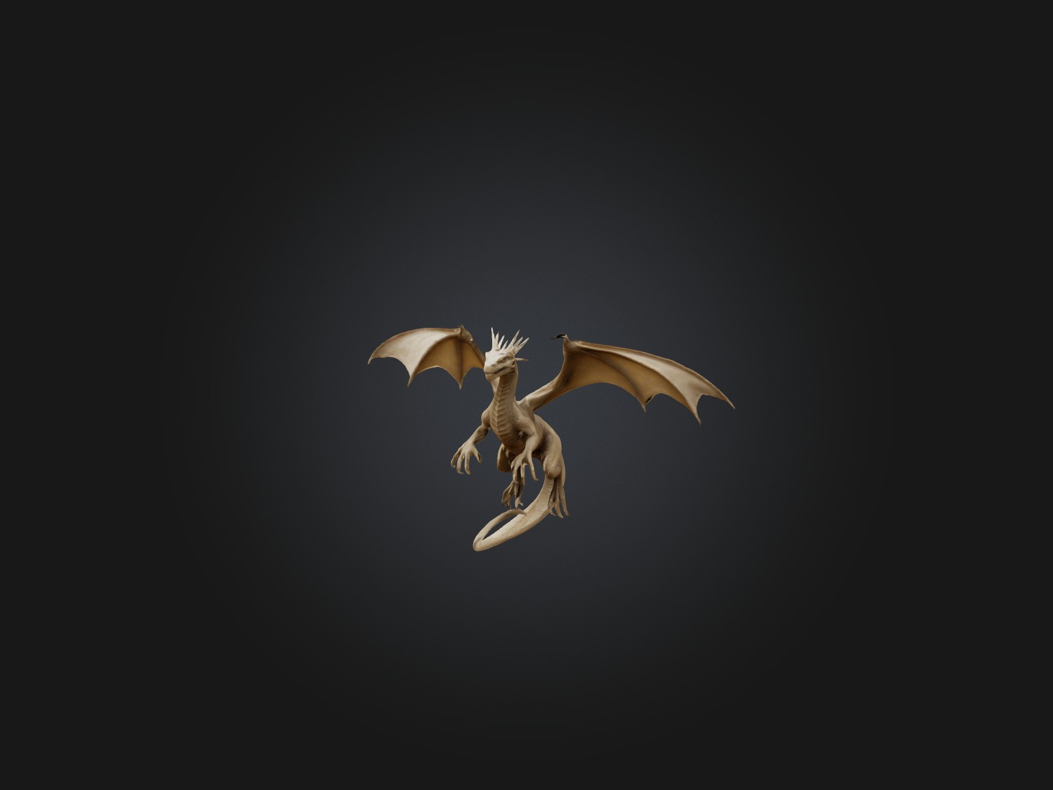 Realistic Sand Dragon Model Low-poly 3D model_1