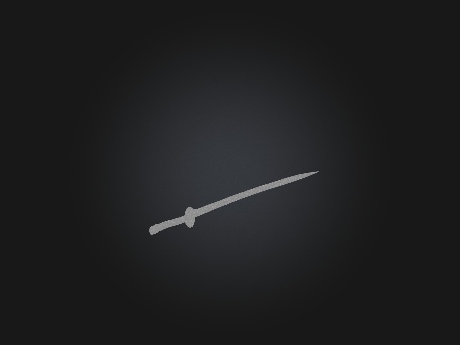 Realistic Samurai Sword Model Low-poly 3D model_2