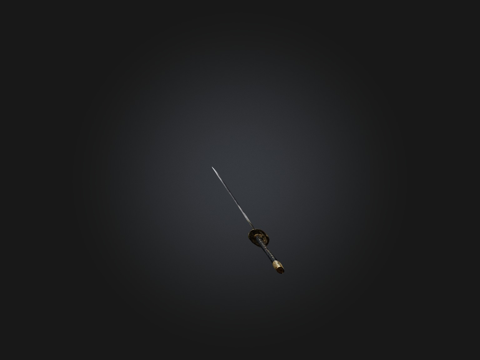 Realistic Samurai Sword Model Low-poly 3D model_8