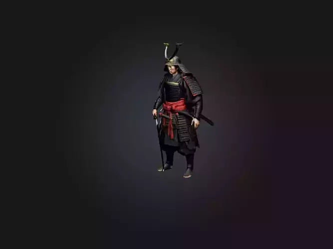 Realistic Samurai Model Low-poly 3D model