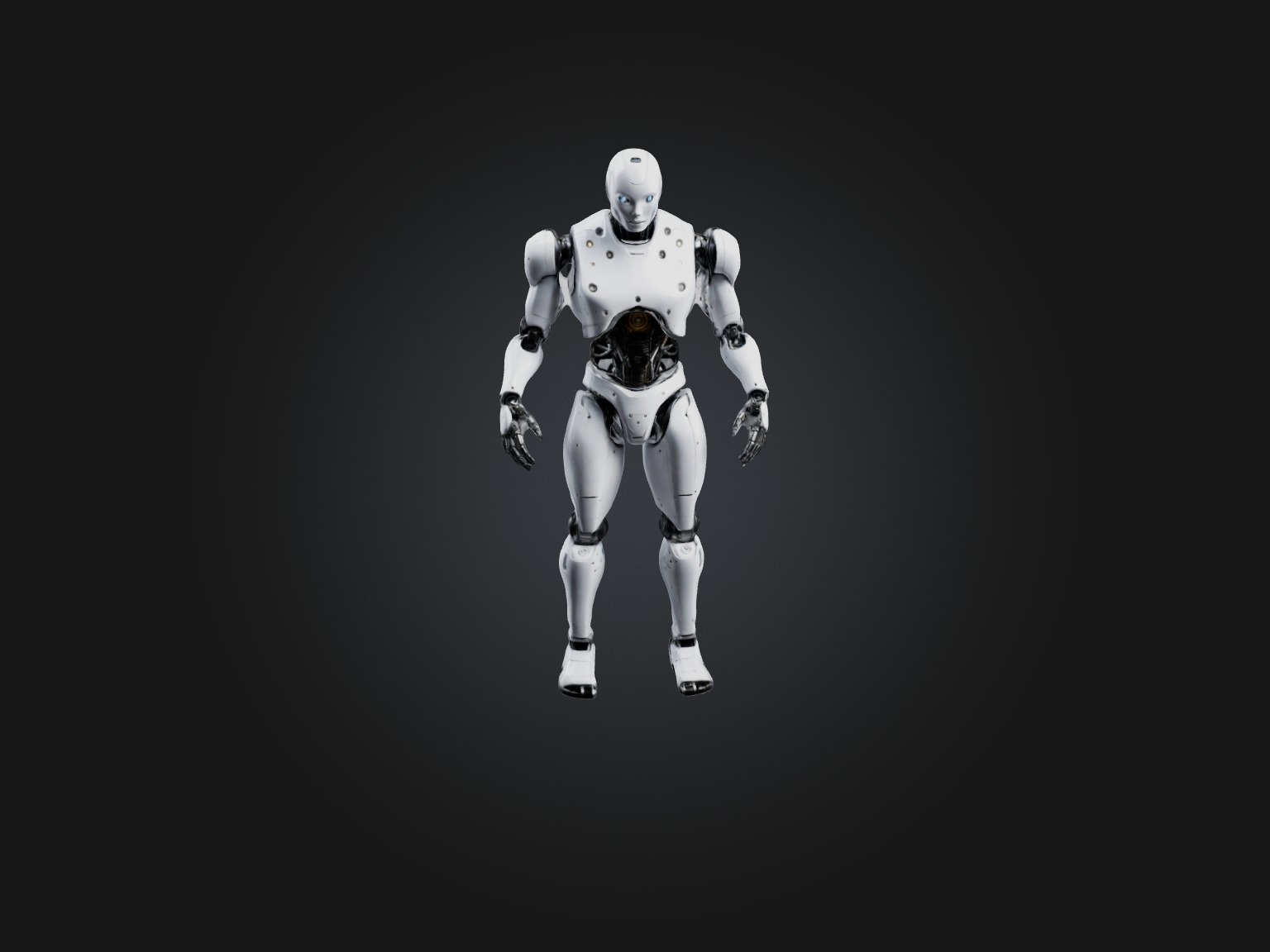 Realistic Robot Model Low-poly 3D model_4