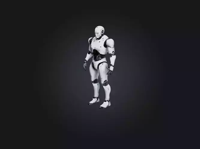 Realistic Robot Model Low-poly 3D model