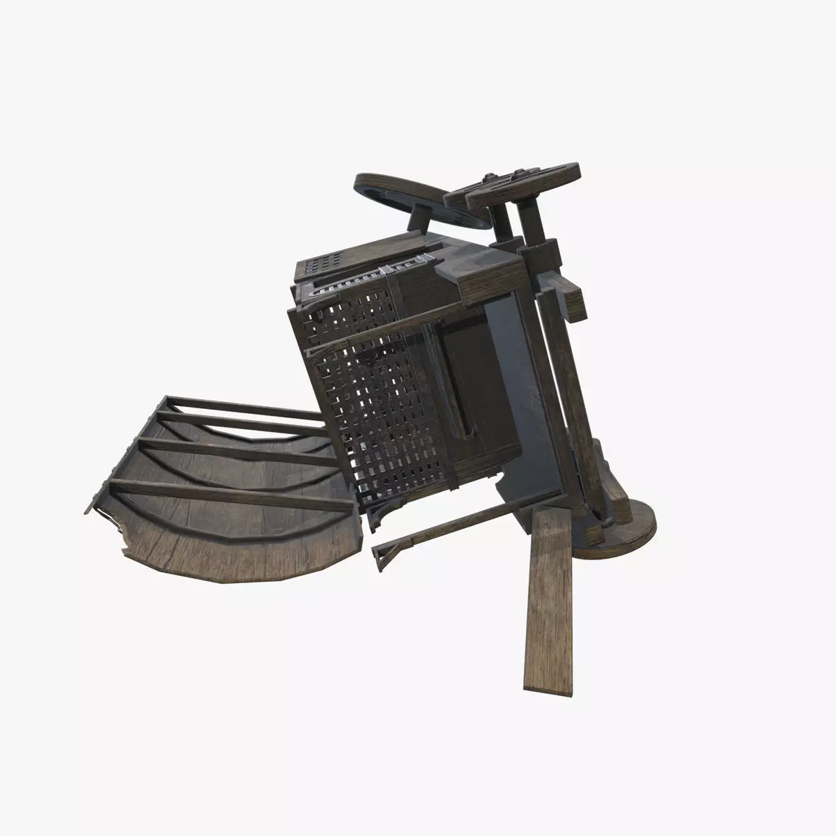 Medieval Carriage V14 Low-poly 3D model