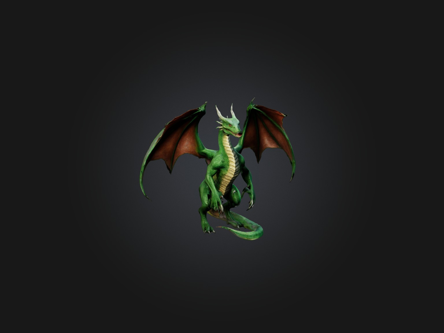 Realistic Poison Dragon Model Low-poly 3D model_5