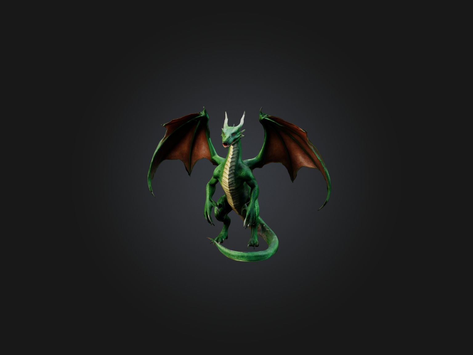 Realistic Poison Dragon Model Low-poly 3D model_2