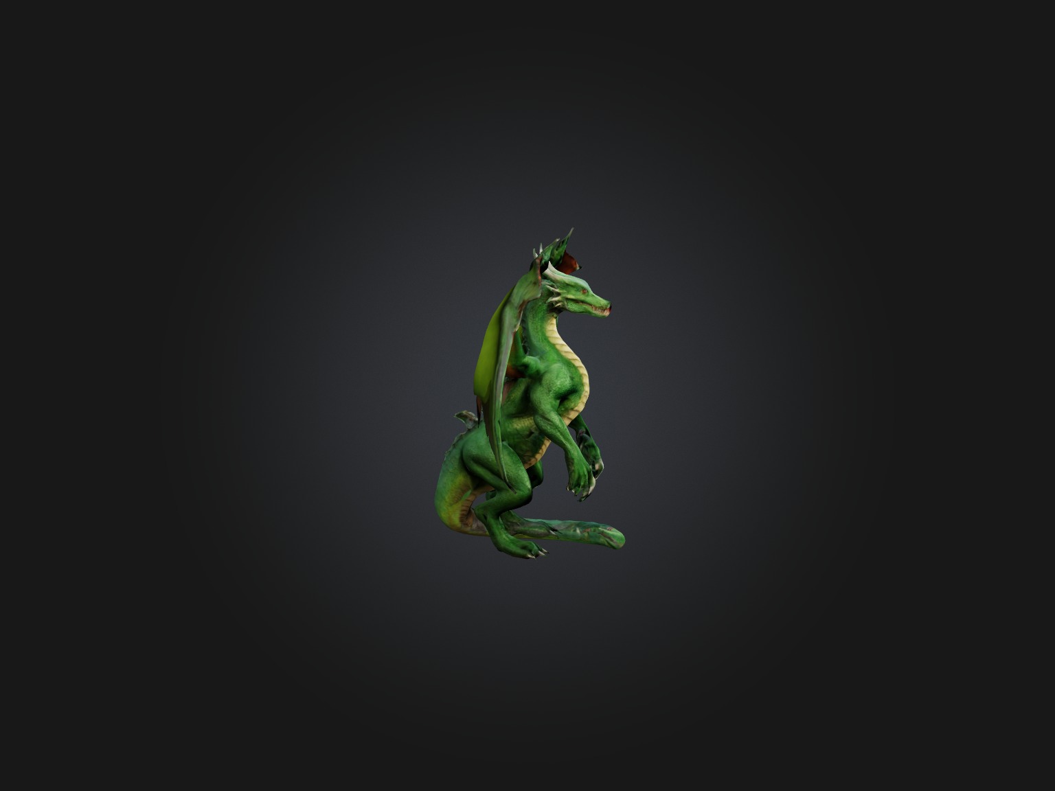 Realistic Poison Dragon Model Low-poly 3D model_7