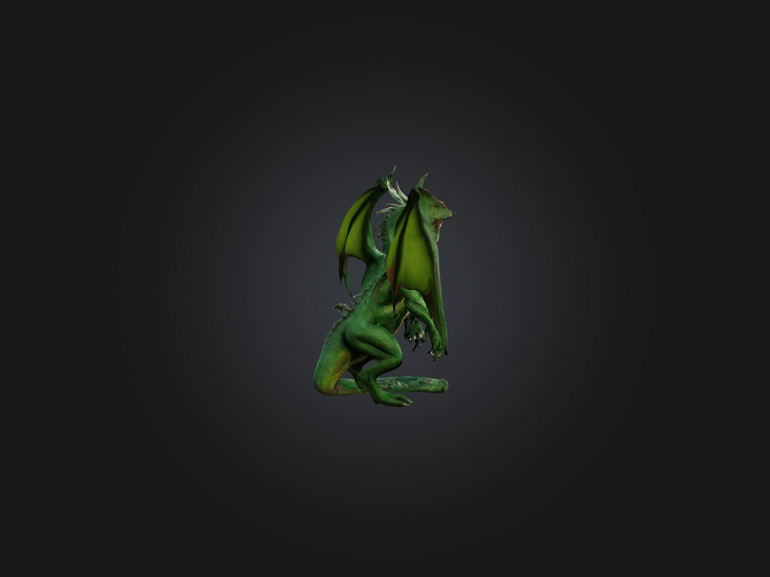 Realistic Poison Dragon Model Low-poly 3D model_8