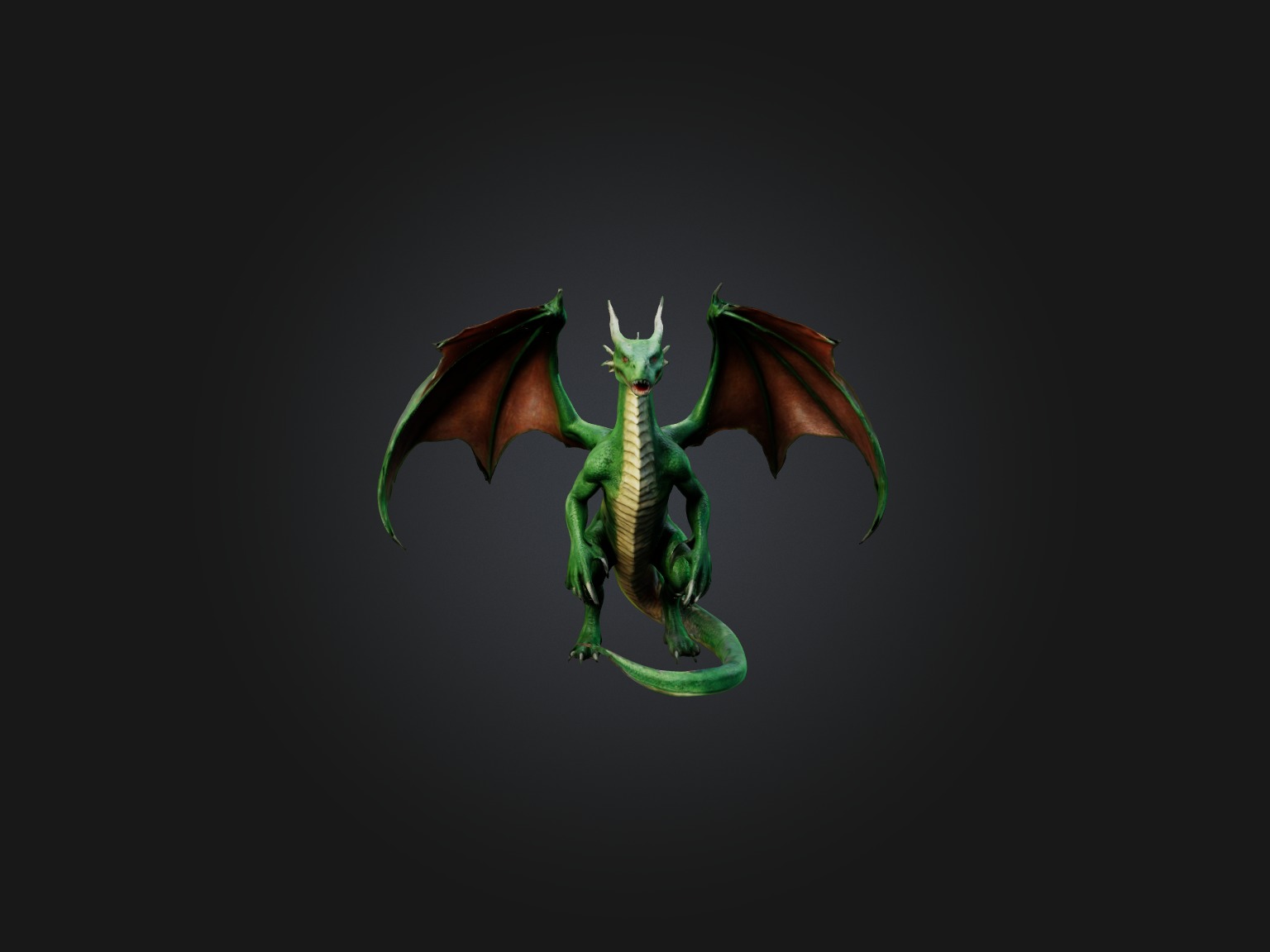 Realistic Poison Dragon Model Low-poly 3D model_4