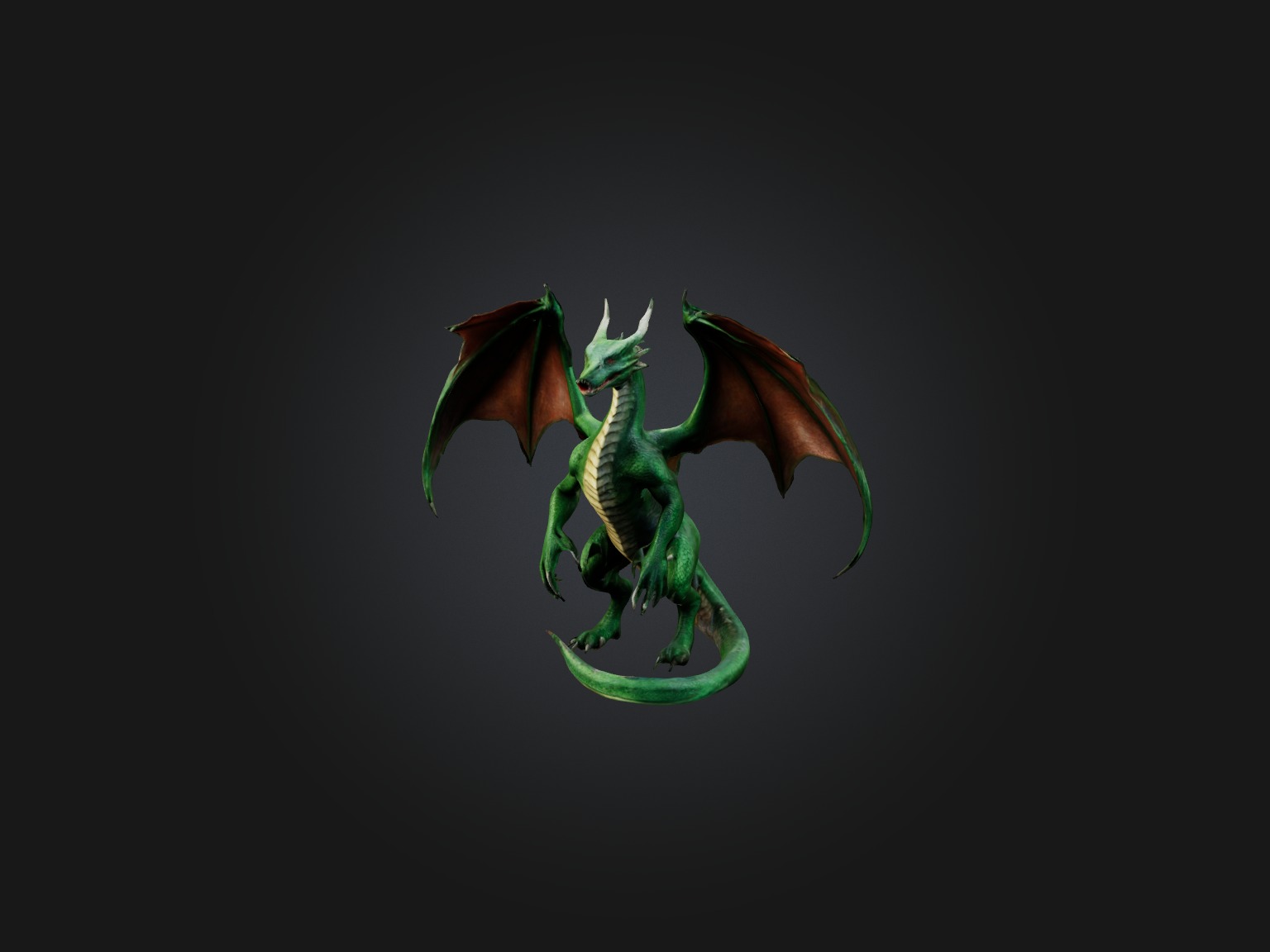 Realistic Poison Dragon Model Low-poly 3D model_1
