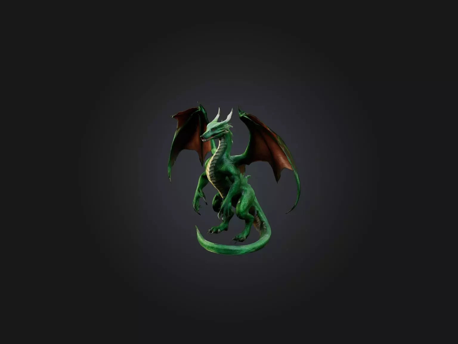 Realistic Poison Dragon Model Low-poly 3D model_0