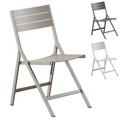 Outdoor Folding Aluminium Dining Chair Torreta 3D model