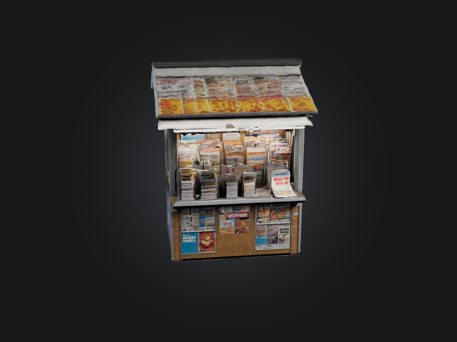 Realistic Newsstand Model Low-poly 3D model_1