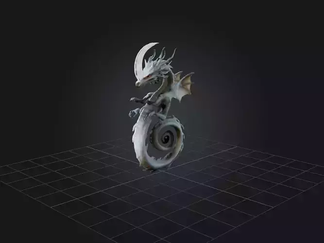 Realistic Moon Dragon Model