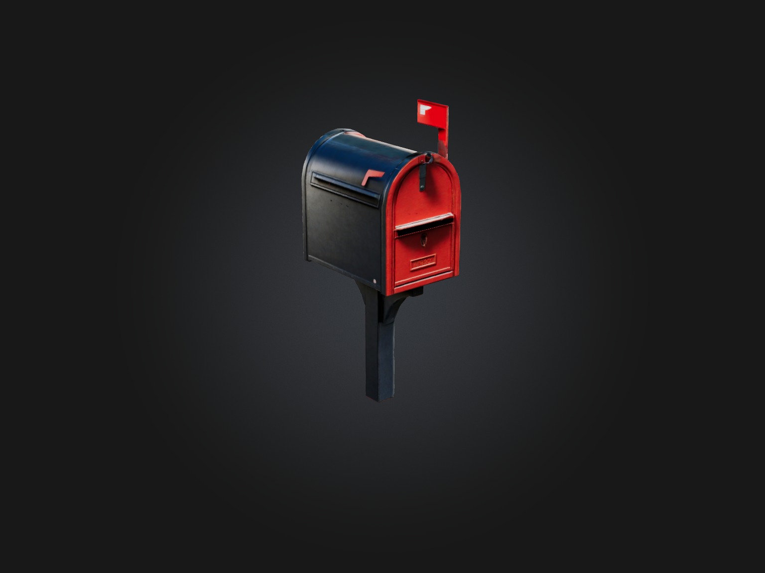 Realistic Mailbox Model Low-poly 3D model_6