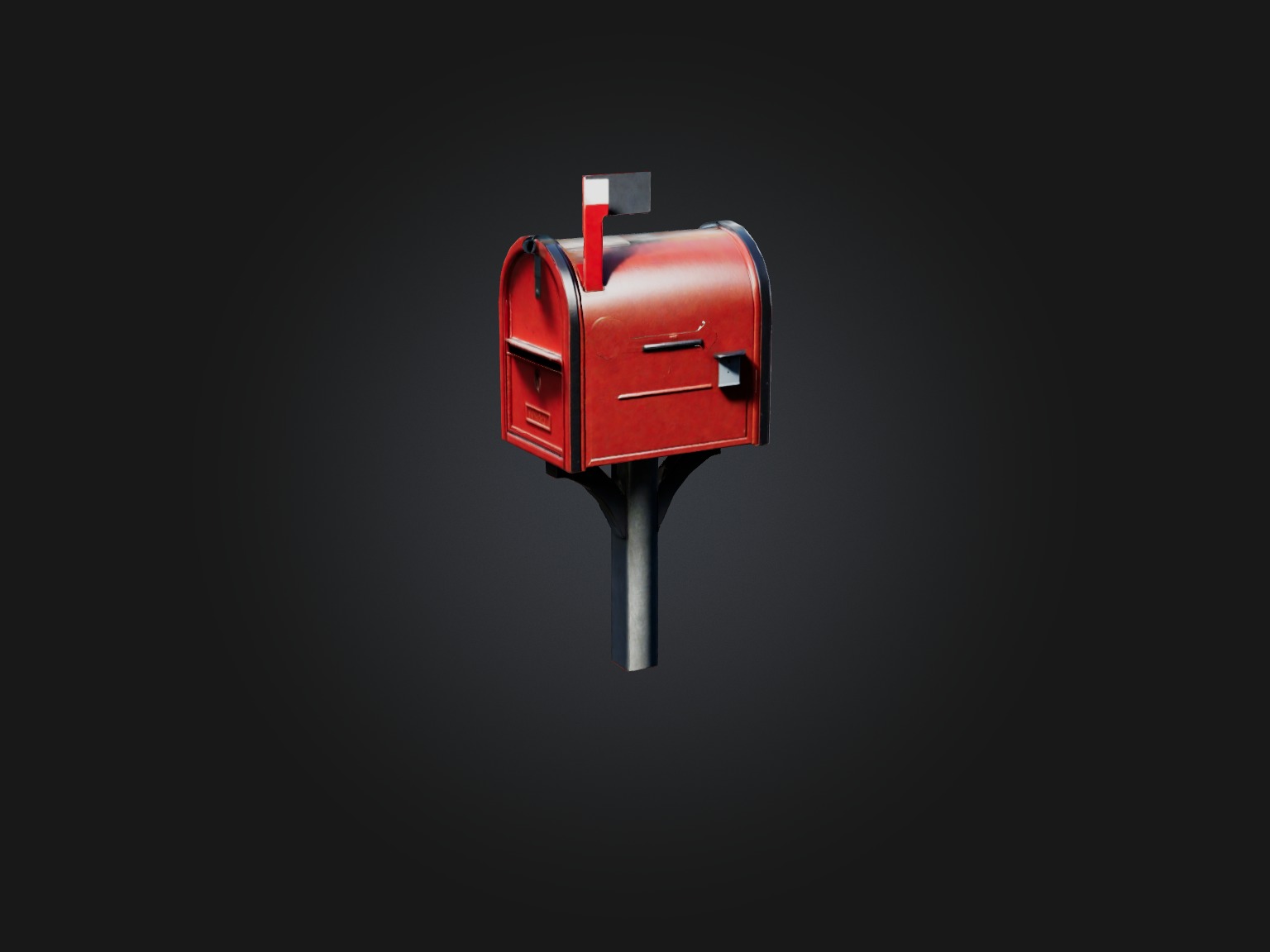 Realistic Mailbox Model Low-poly 3D model_3
