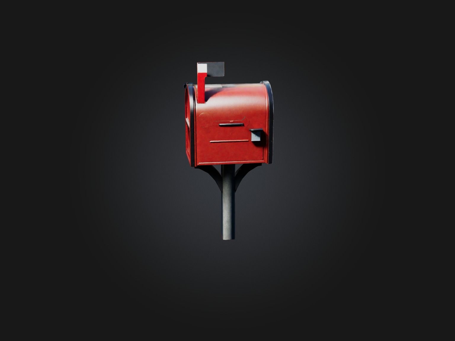 Realistic Mailbox Model Low-poly 3D model_1