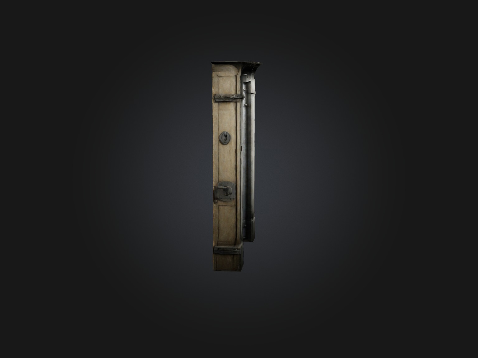 Realistic Locked Door Model Low-poly 3D model_5