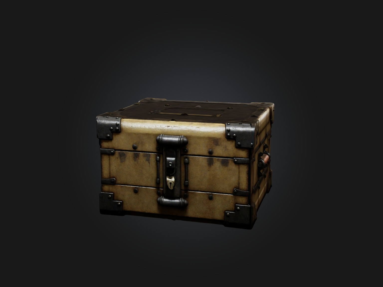 Realistic Lockbox Model Low-poly 3D model_1