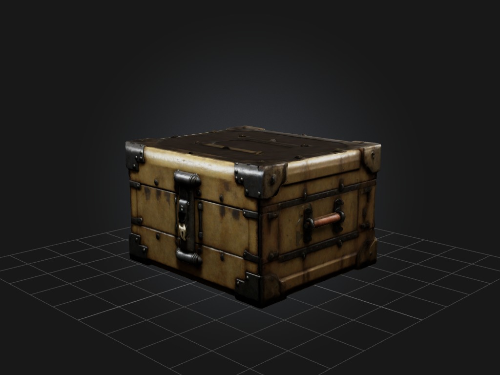 Realistic Lockbox Model Low-poly 3D model_8