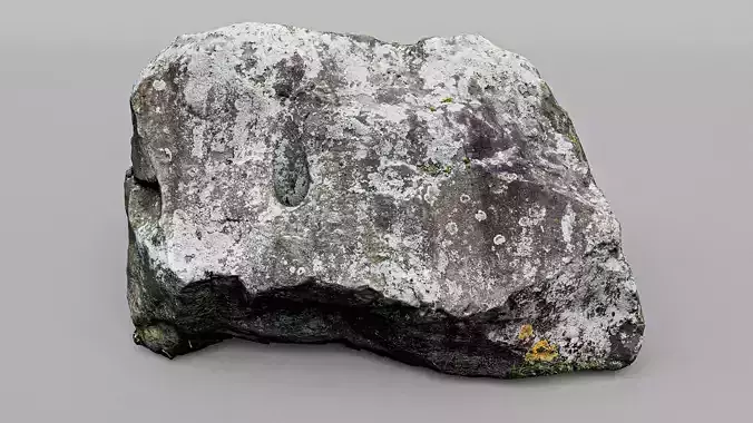 Natural Mossy Boulder 3D model