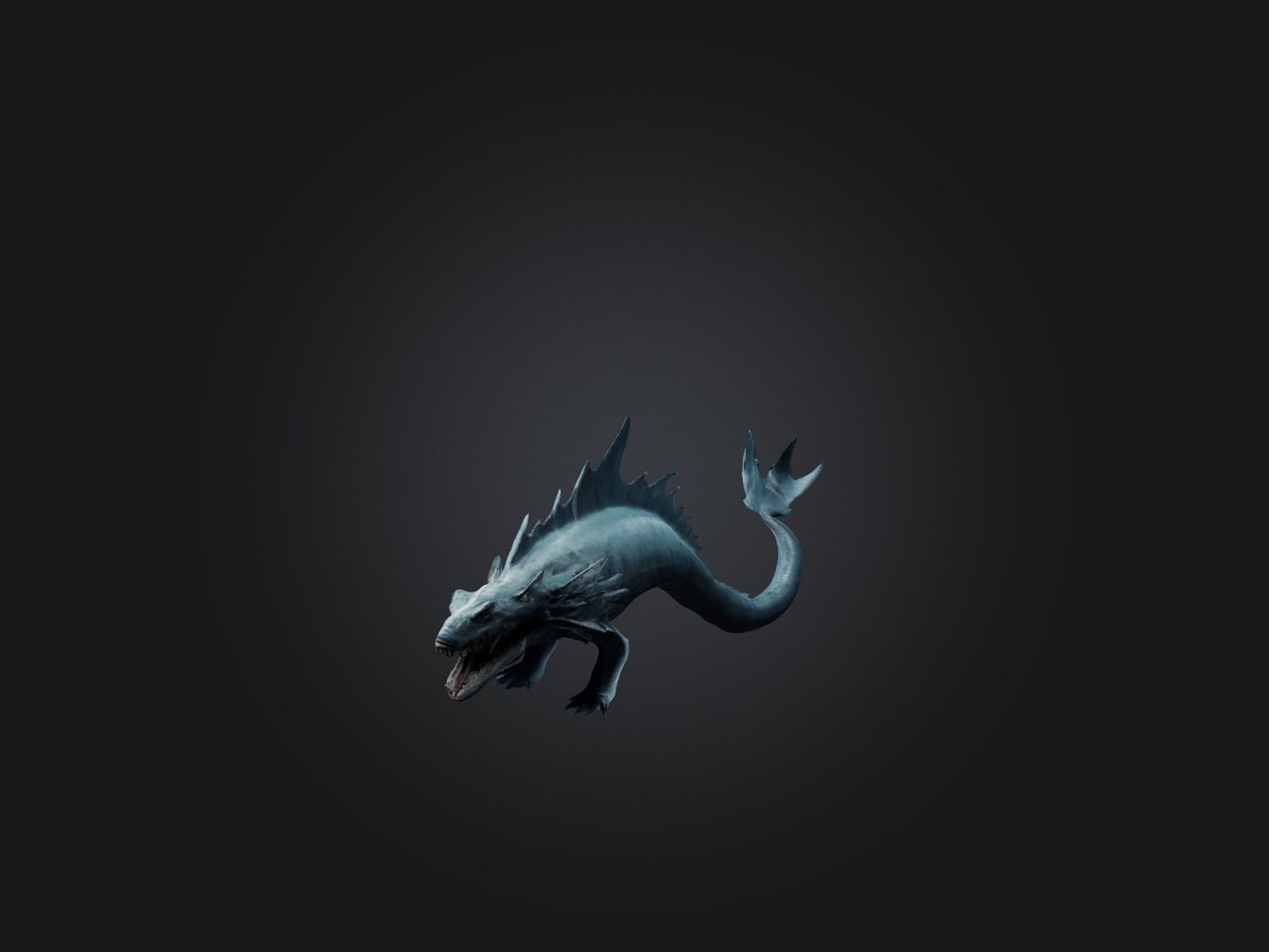 Realistic Leviathan Model Low-poly 3D model_1