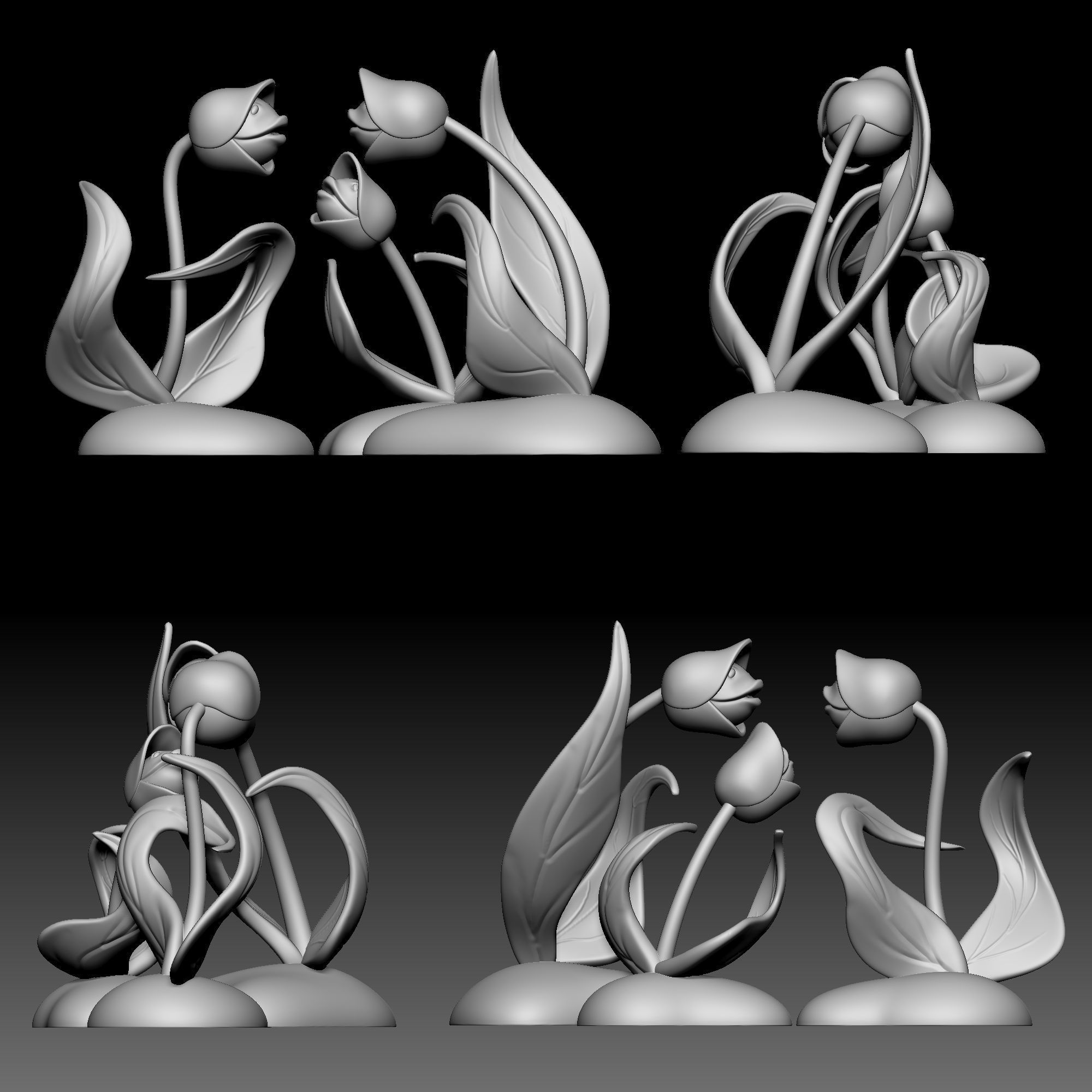 Flower - Alice in Wonderland - 050 3D print model_9