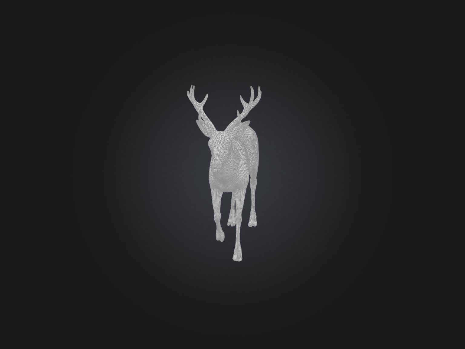 Realistic Injured Deer Model Low-poly 3D model_2
