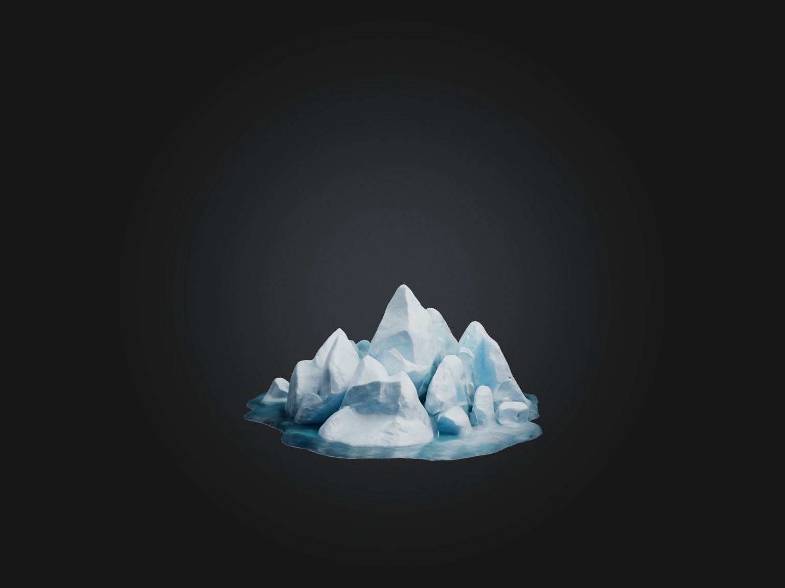 Realistic Iceberg Model Low-poly 3D model_1