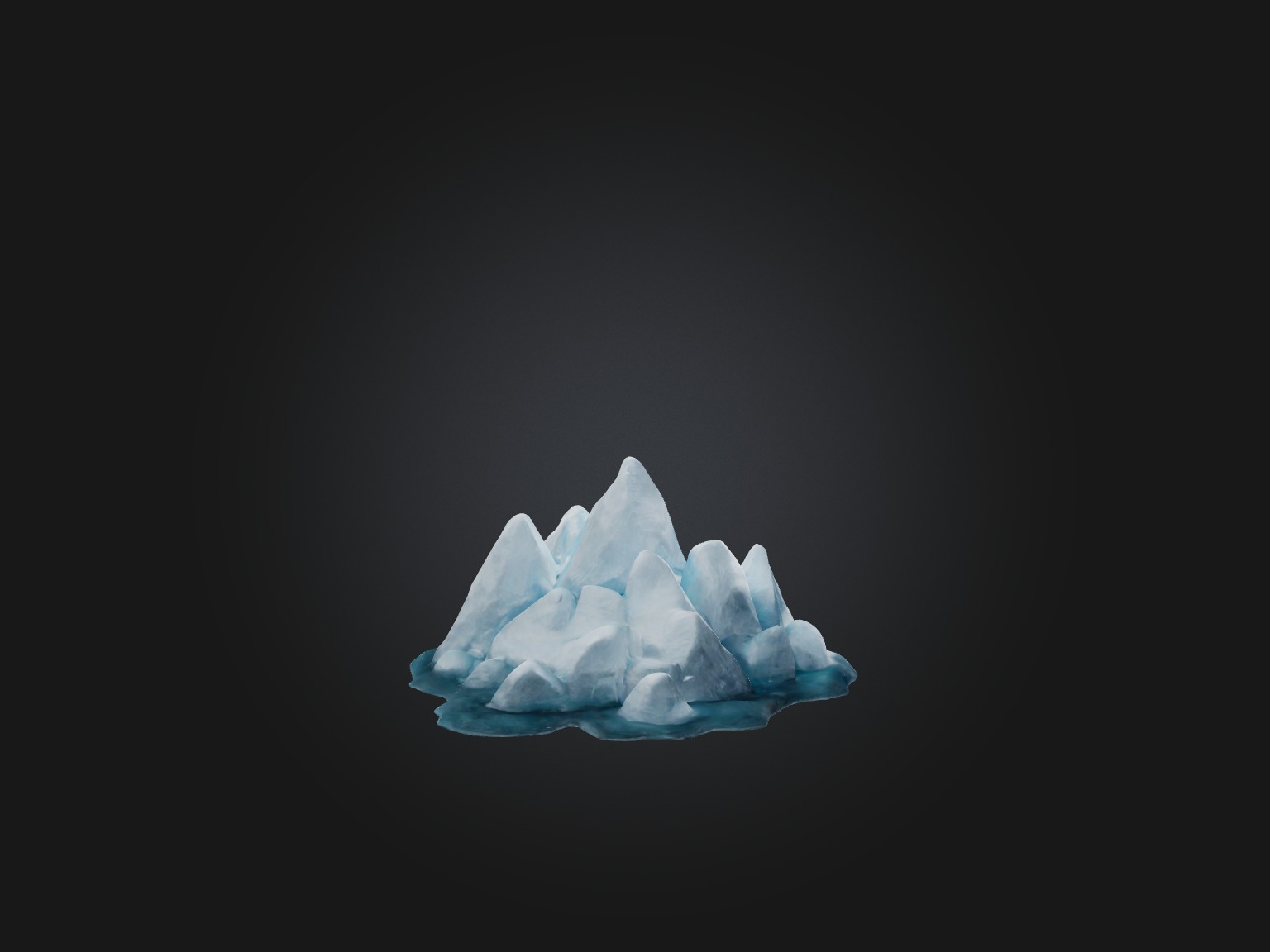 Realistic Iceberg Model Low-poly 3D model_7