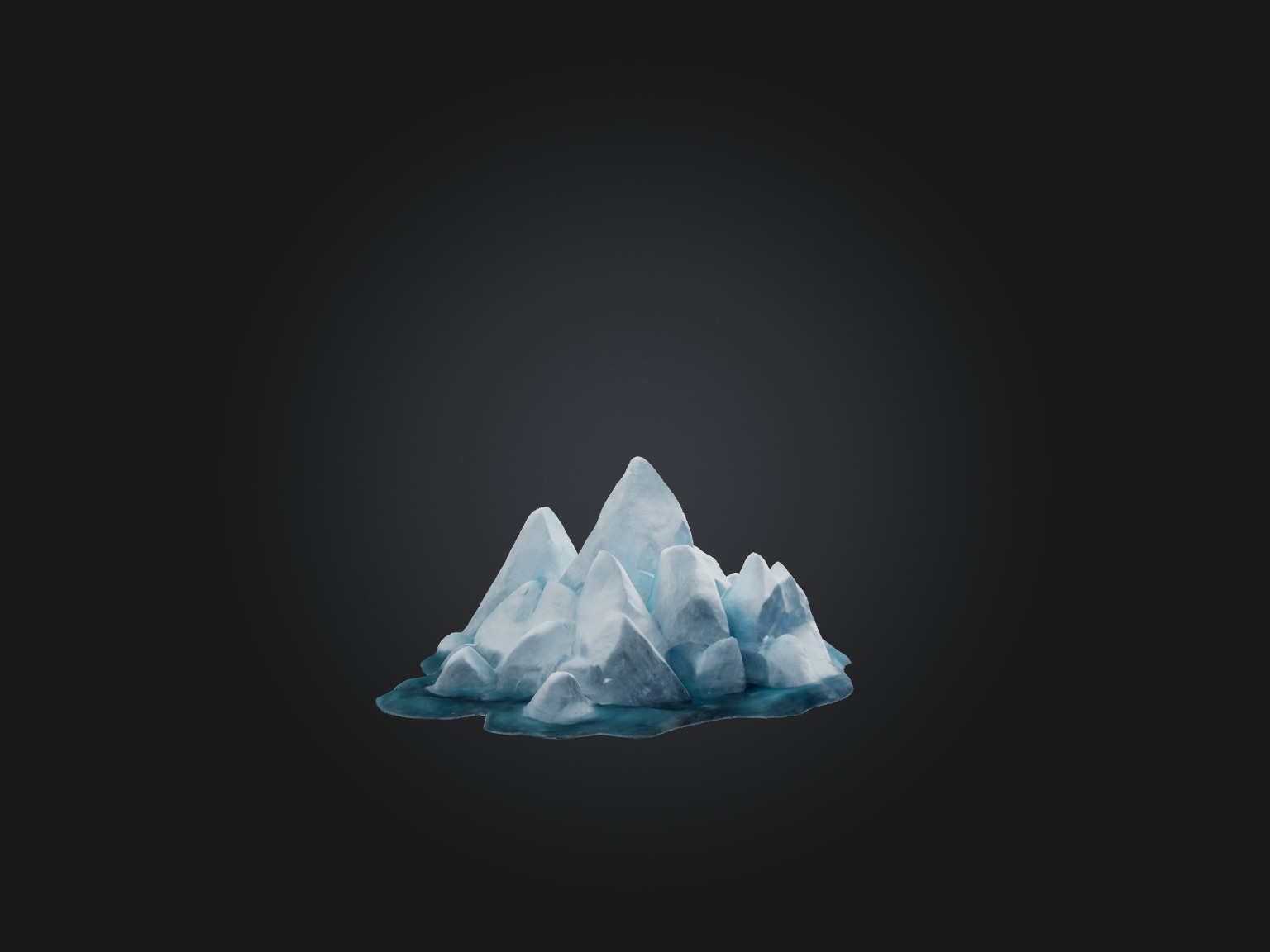 Realistic Iceberg Model Low-poly 3D model_6