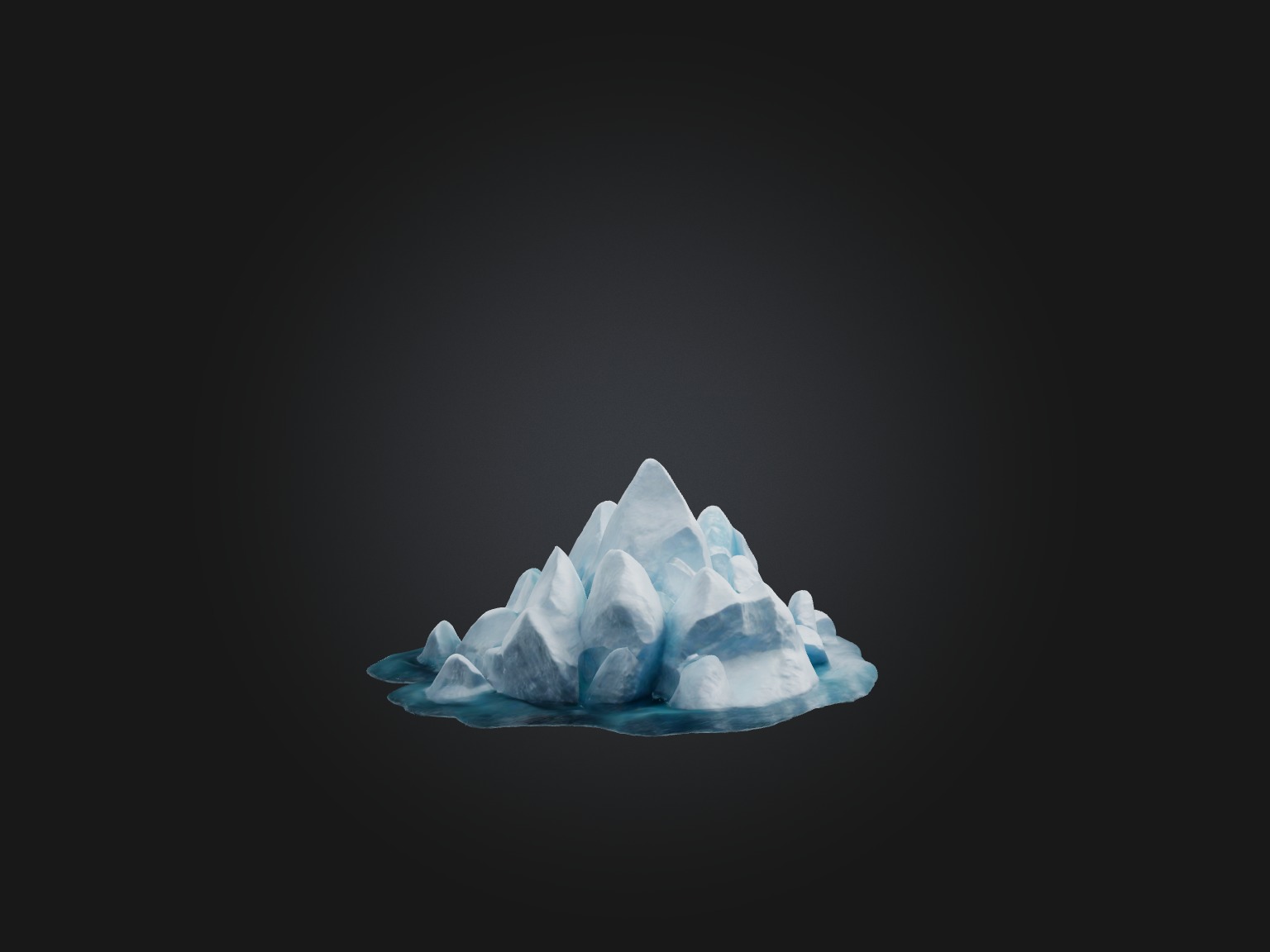 Realistic Iceberg Model Low-poly 3D model_5