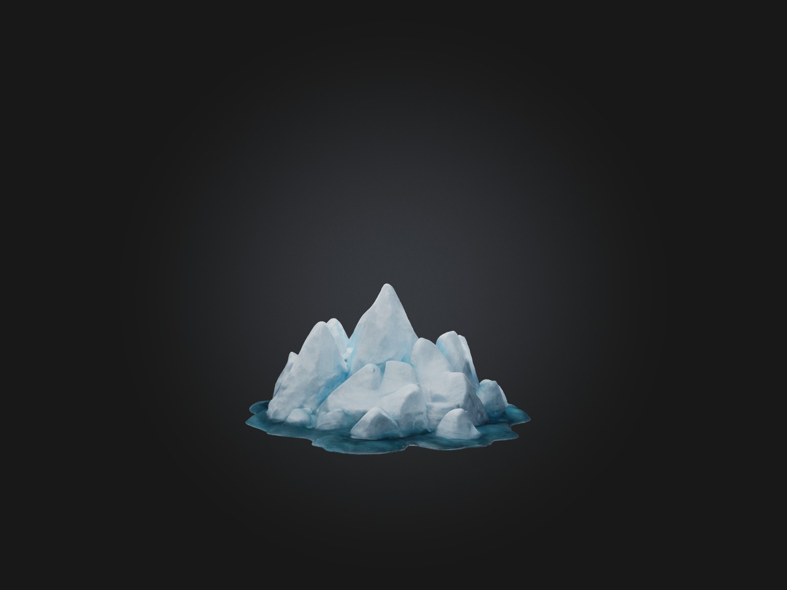 Realistic Iceberg Model Low-poly 3D model_8
