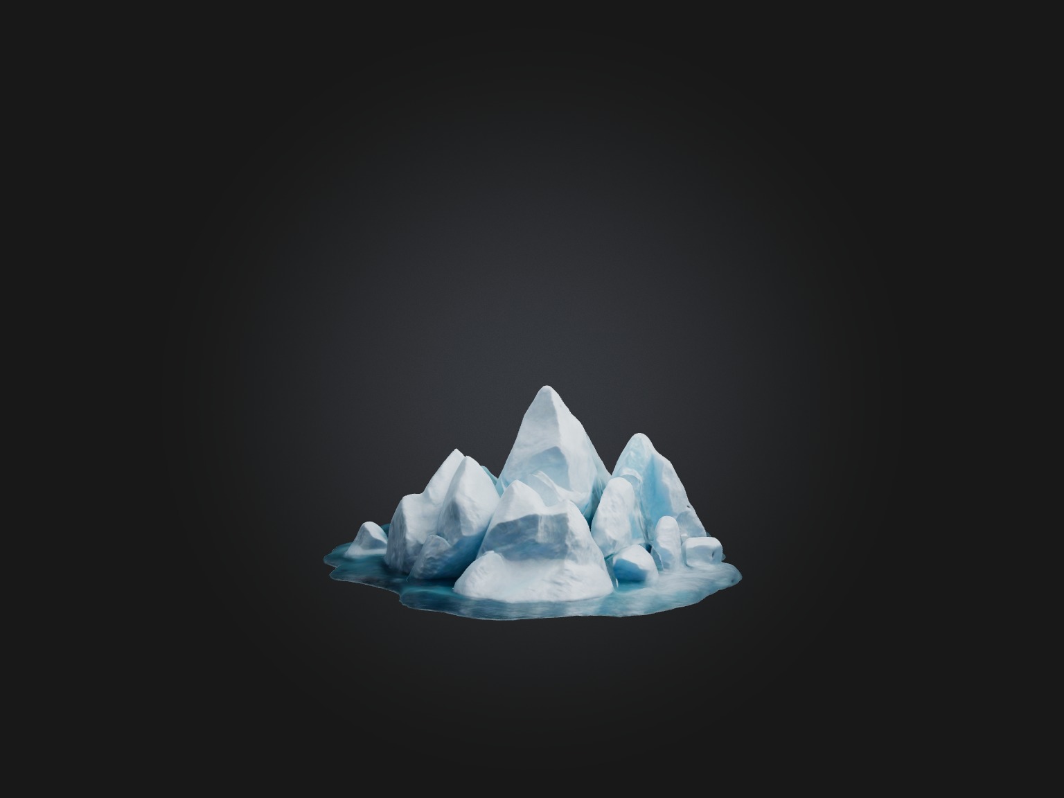 Realistic Iceberg Model Low-poly 3D model_3