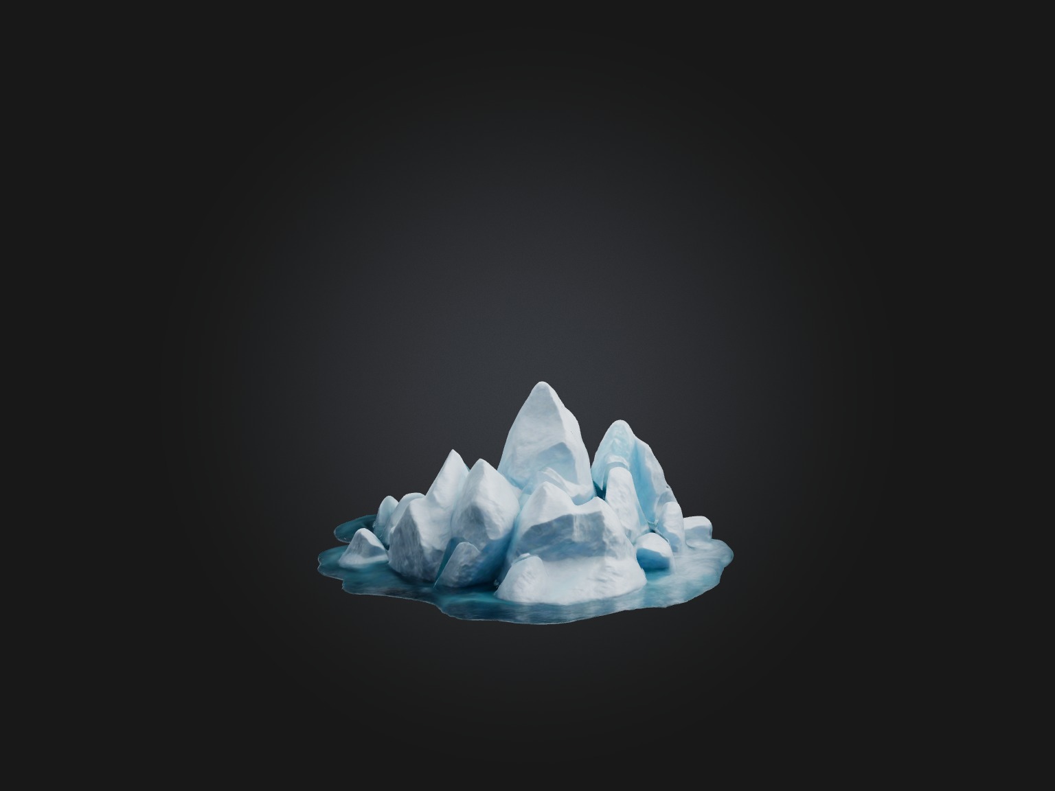 Realistic Iceberg Model Low-poly 3D model_4