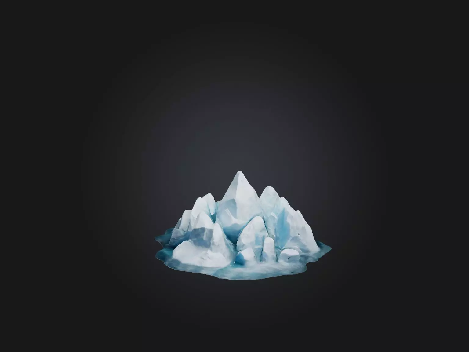 Realistic Iceberg Model Low-poly 3D model_0