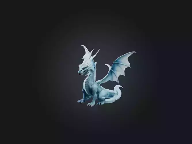Realistic Ice Dragon Model