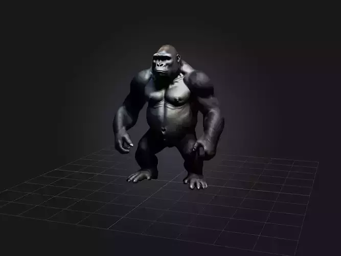 Realistic Gorilla Model Low-poly 3D model