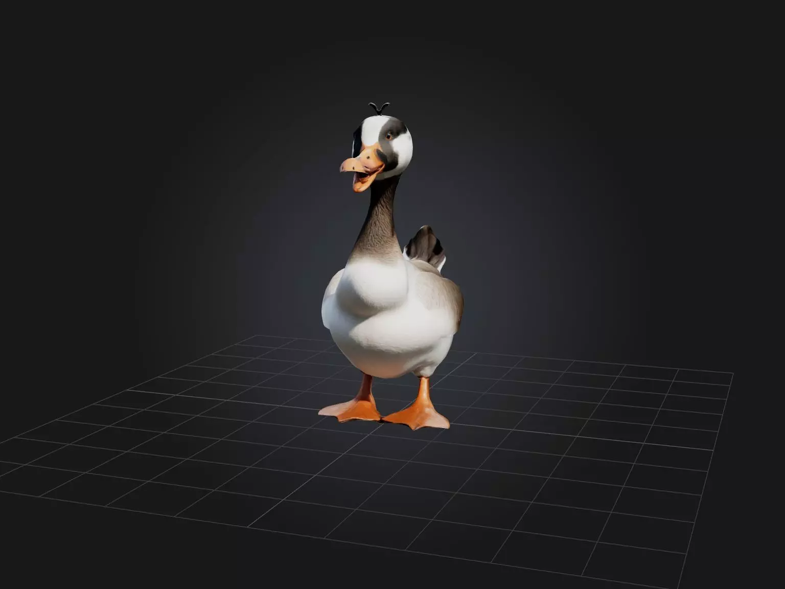 Realistic Goose Model Low-poly 3D model_0